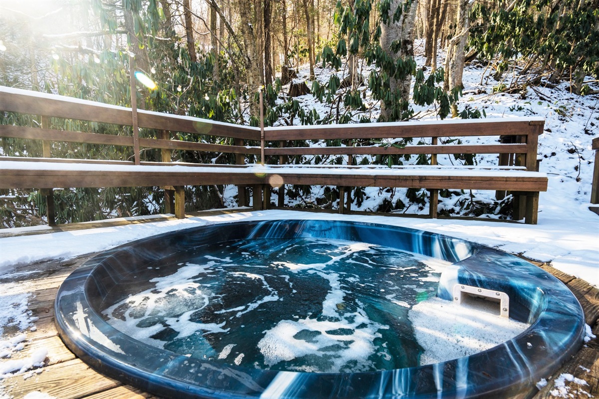 Sit back and relax in our hot tub!