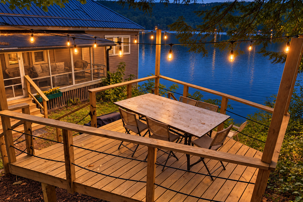 Goodyear Boathouse - outdoor seating overlooking the lake!