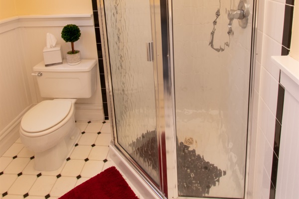 Bathroom #1of 2: Main floor with walk in-shower and washer & dryer