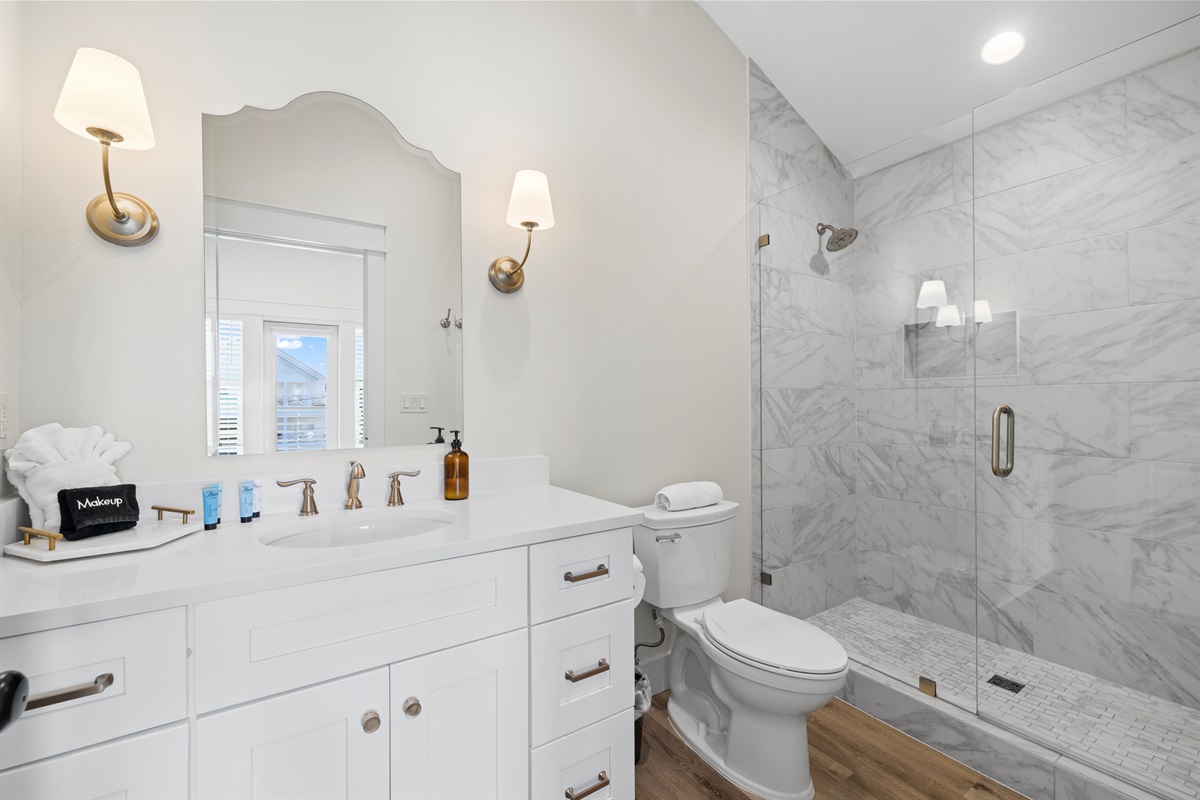 3rd floor Bathroom 7 is 3rd Floor Bedroom 6's ensuite bathroom with a custom walk in shower