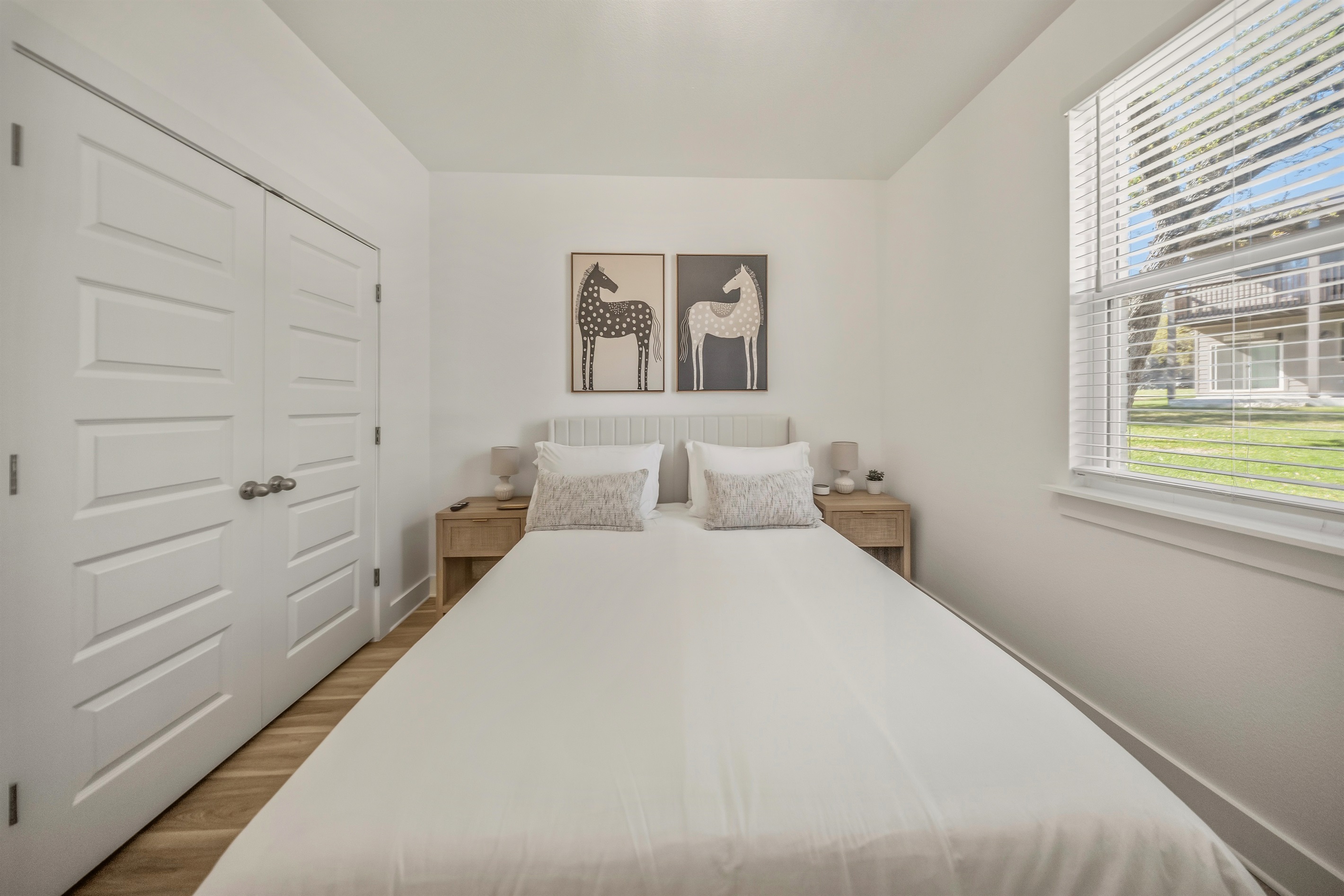 Comfortable queen bedroom for guests