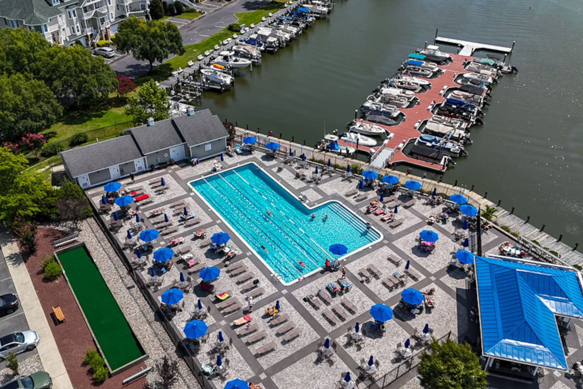 Note that access to the Yacht Club is open to the public. Access to Ocean Pines pools is available for an admission fee. 