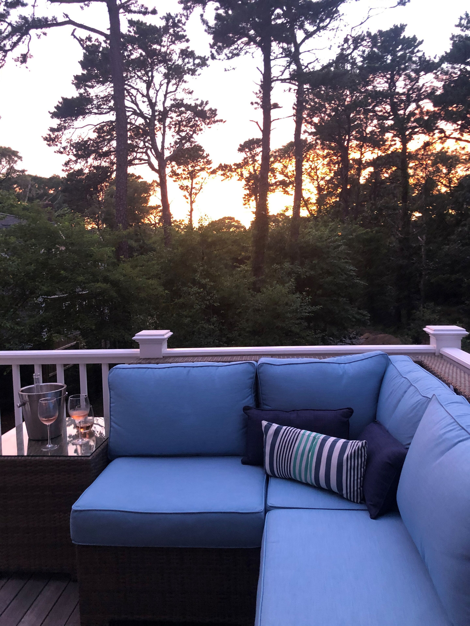 Sunset from the back deck