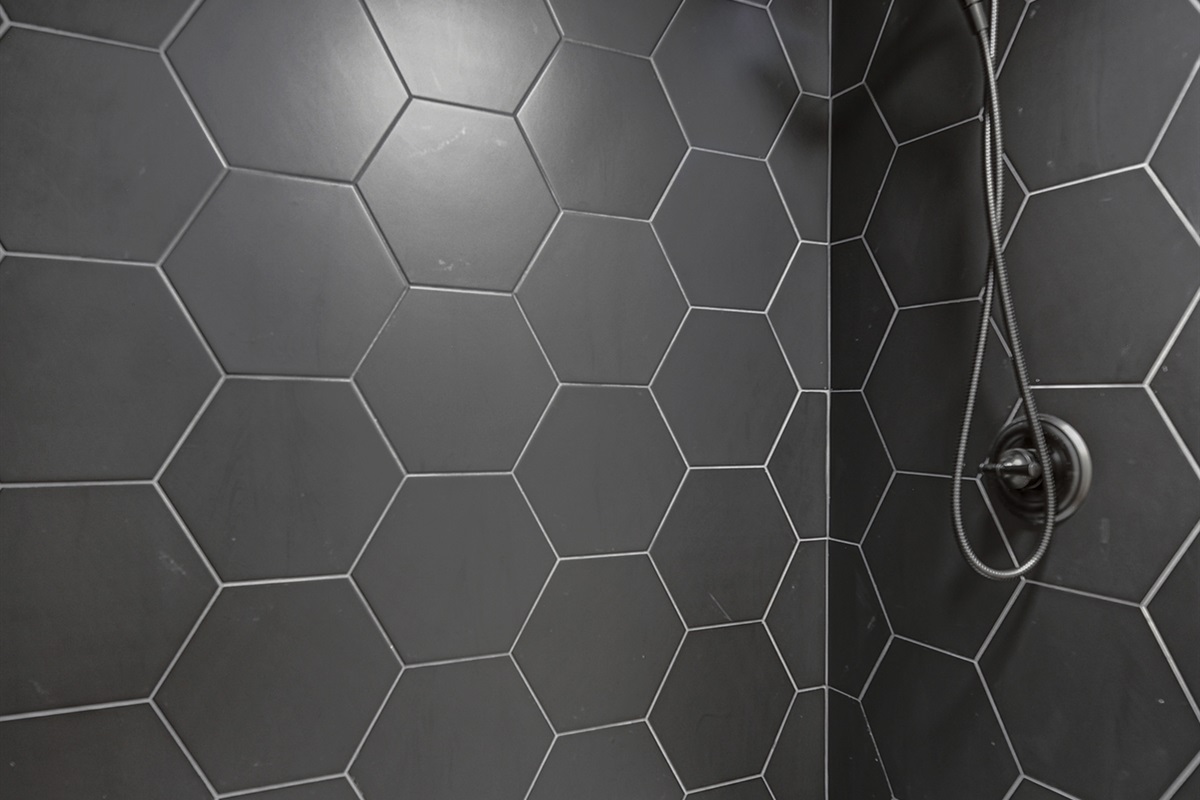 Newer tiled shower