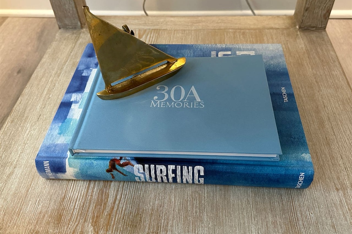 Living area decor and books