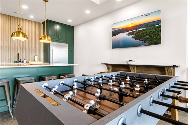 Foosball to keep the fun going.