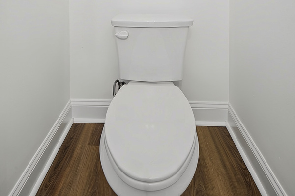 Convenient half bath on the main level for guests