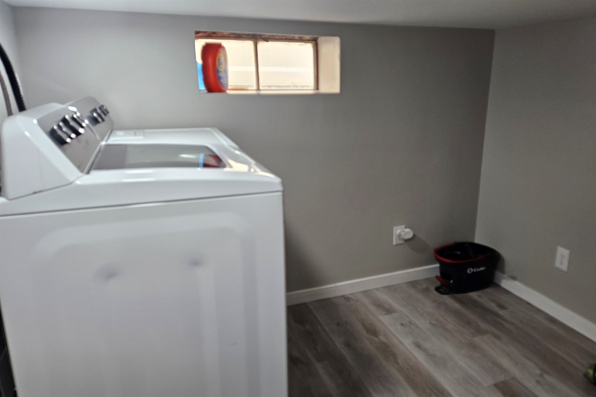 Washer and dryer available. Plenty of storage too.