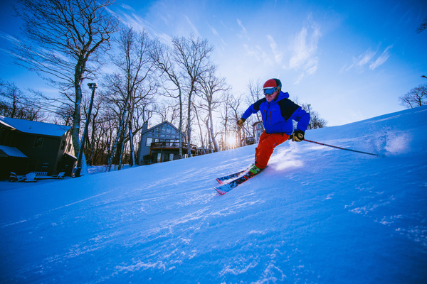 Hit the slopes for an exhilarating day of skiing at Wintergreen Resort! With 27 slopes and 5 lifts, plus tubing, the days are packed with fun! Lessons and equipment rentals are also available. Photo: Sam Dean, Virginia Tourism Corporation