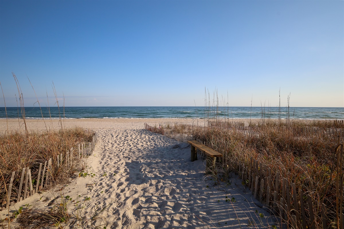 Step onto soft sand and straight into ocean views