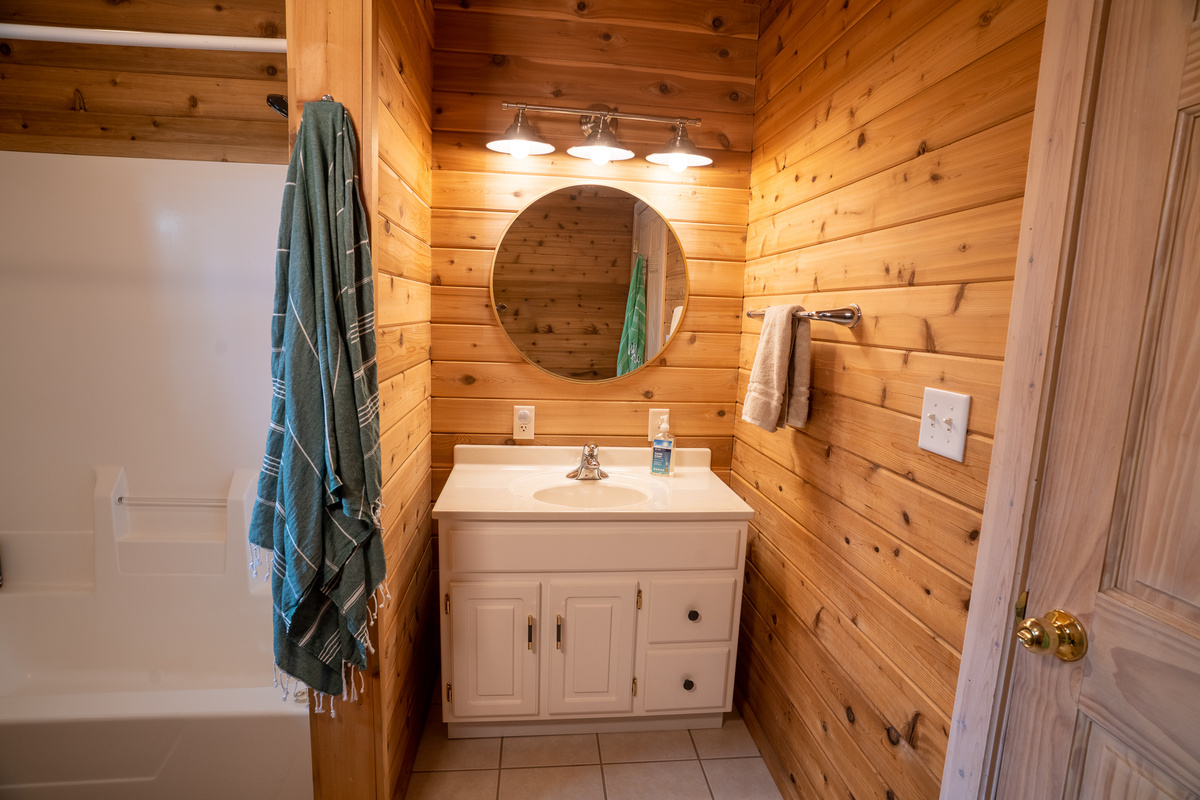 Downstairs bathroom vanity.