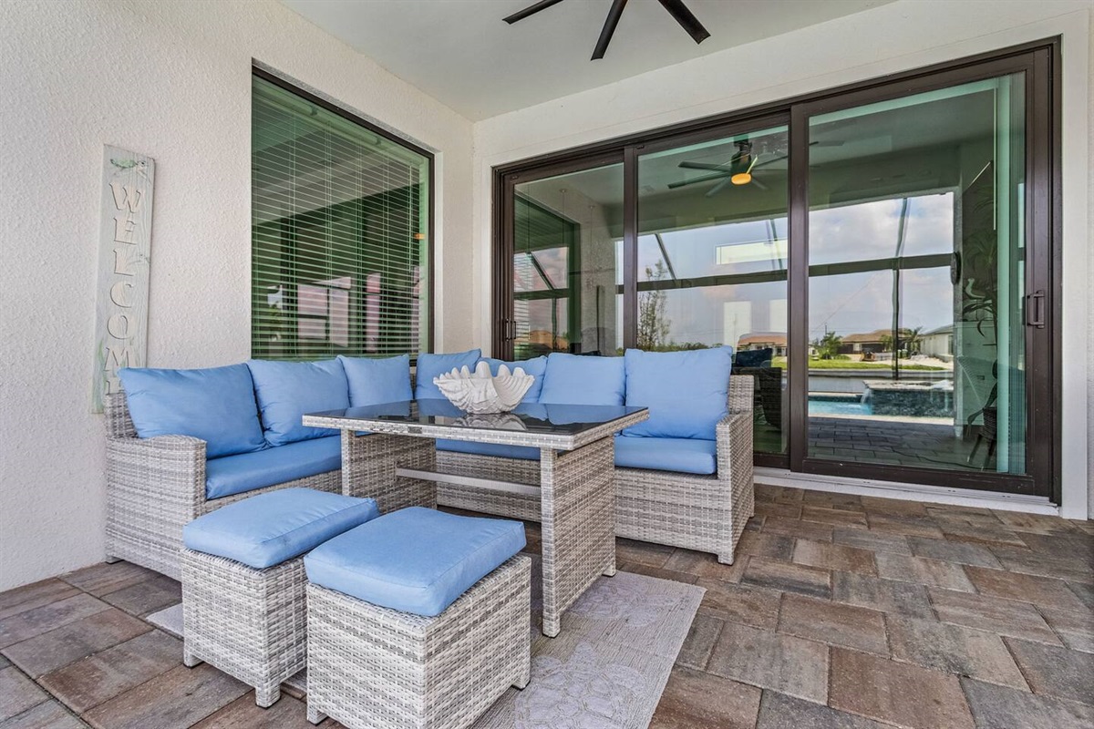 Relax and watch the sunset from the comfort of the outdoor seating area!