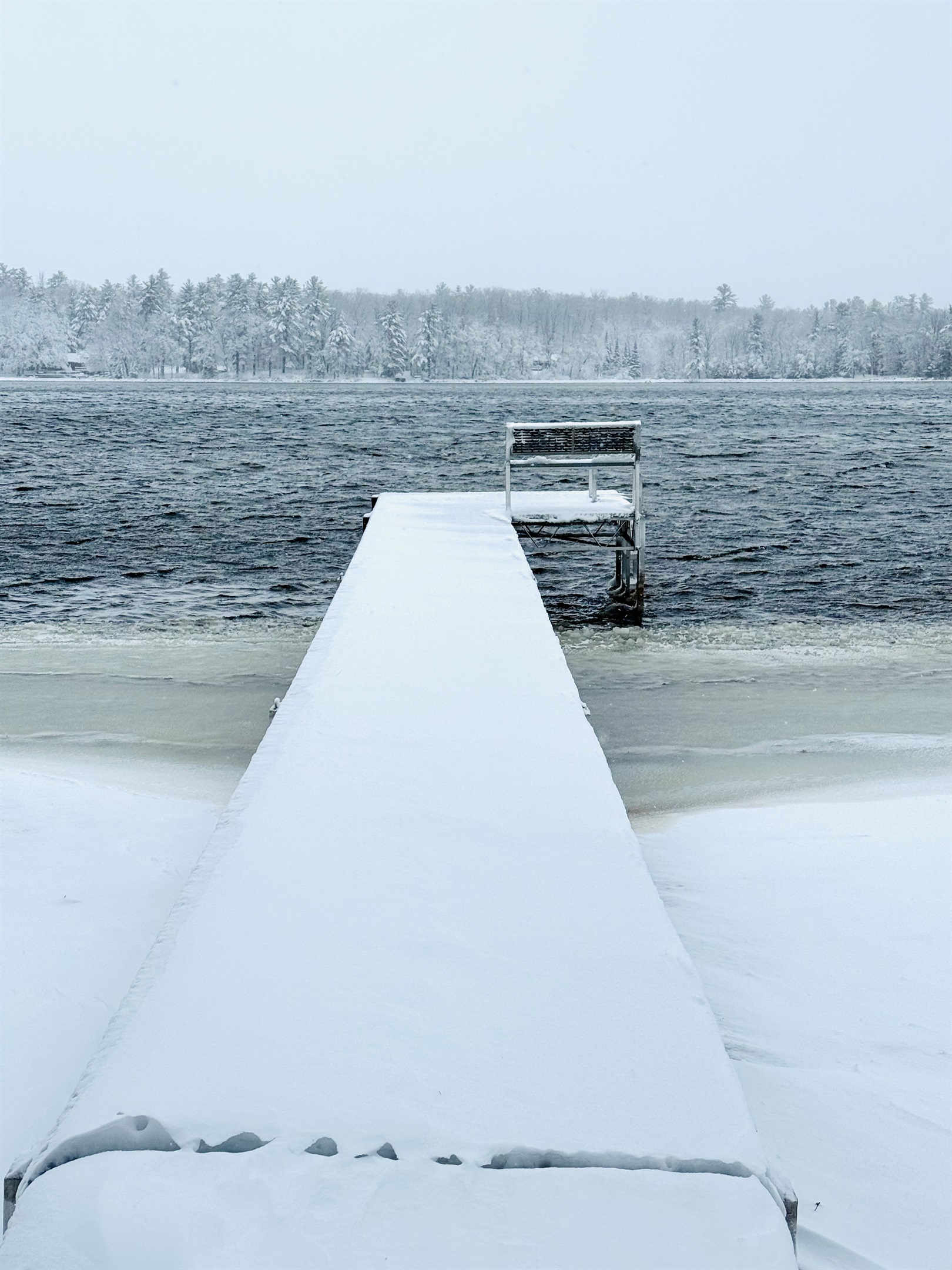 Our dock after a late November snow storm.