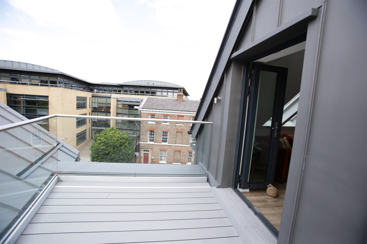 Roof terrace accessed via 3 bed apt