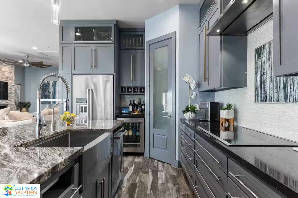 Modern appliances and stylish cabinetry make cooking effortless.