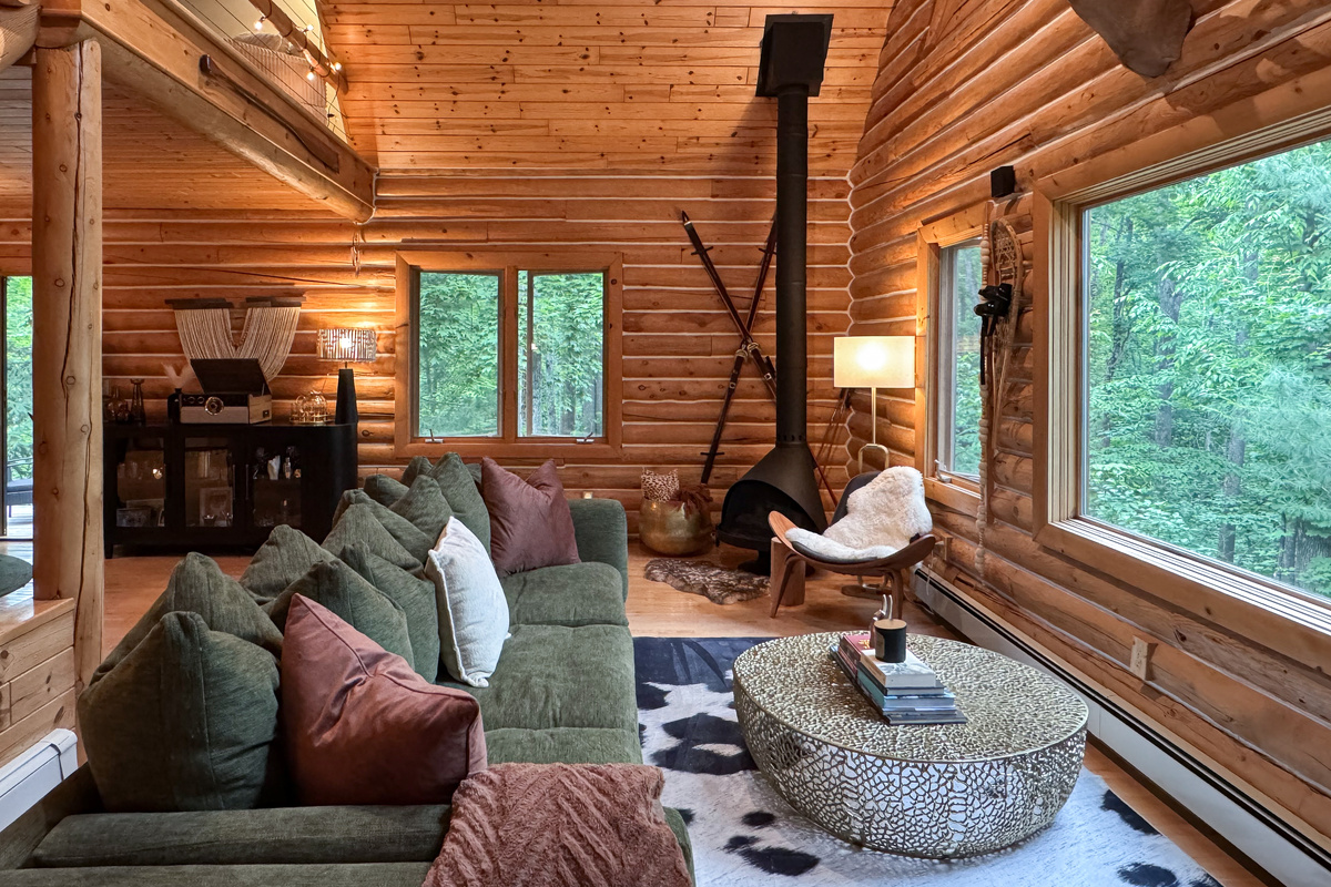 Living Room with Woodstove