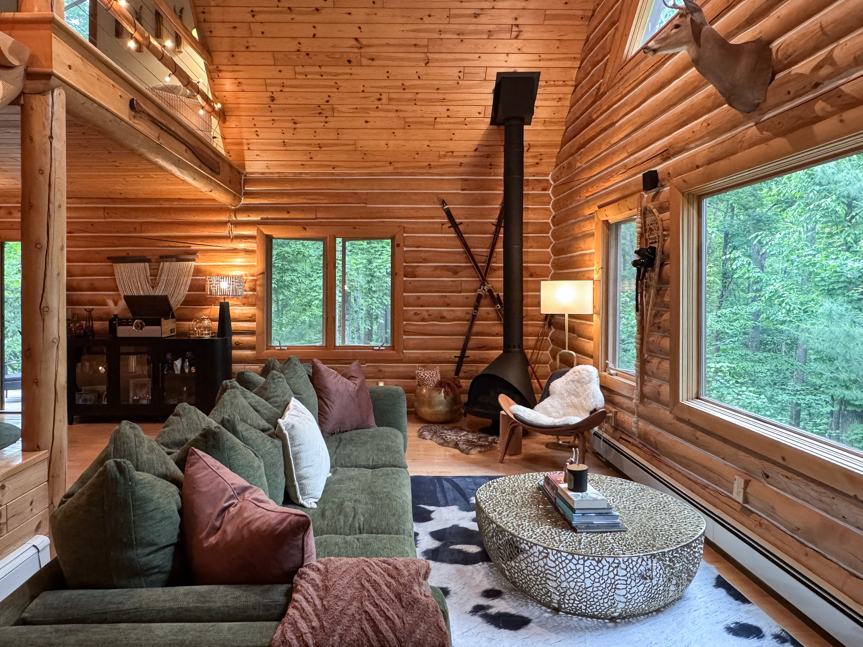Living Room with Woodstove