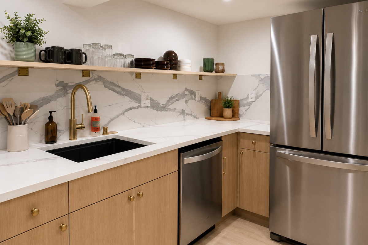 Lower level kitchen 