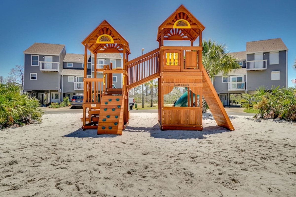  Let the kids run wild on the community playground while you watch from the bench &mdash; vacation for everyone.