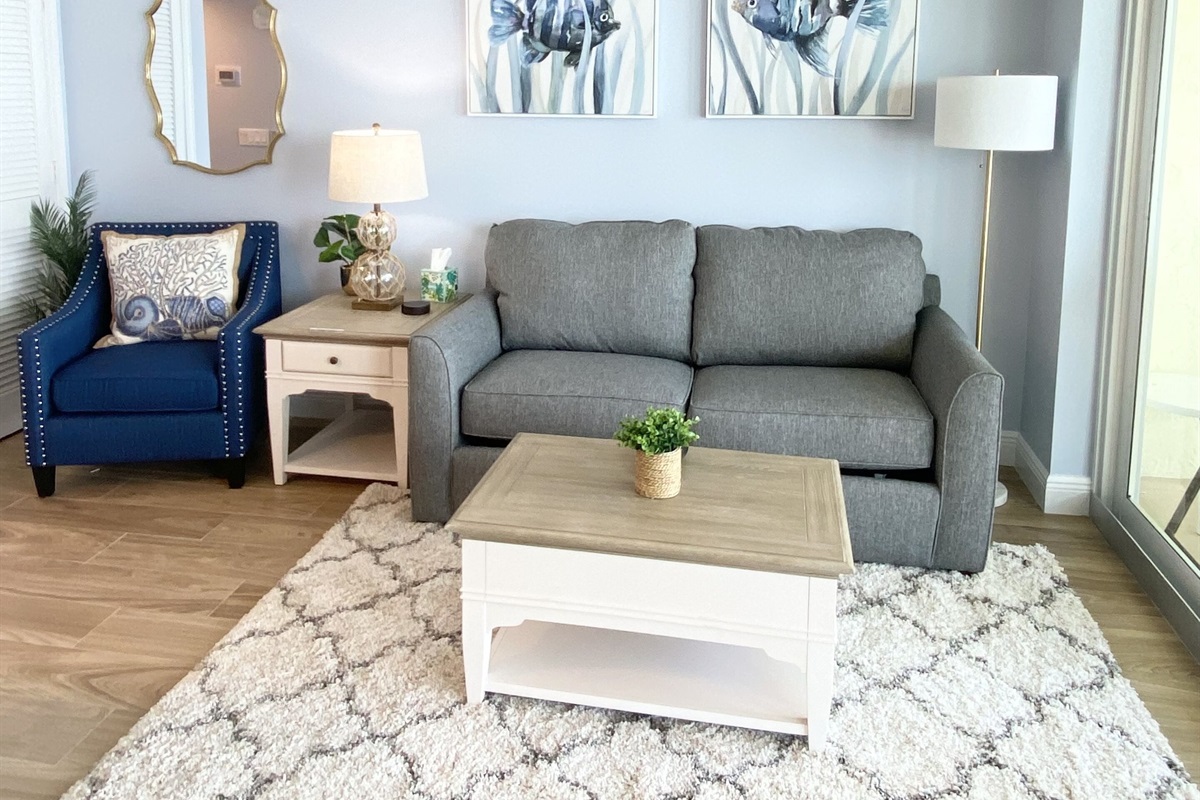 Coastal themed throughout