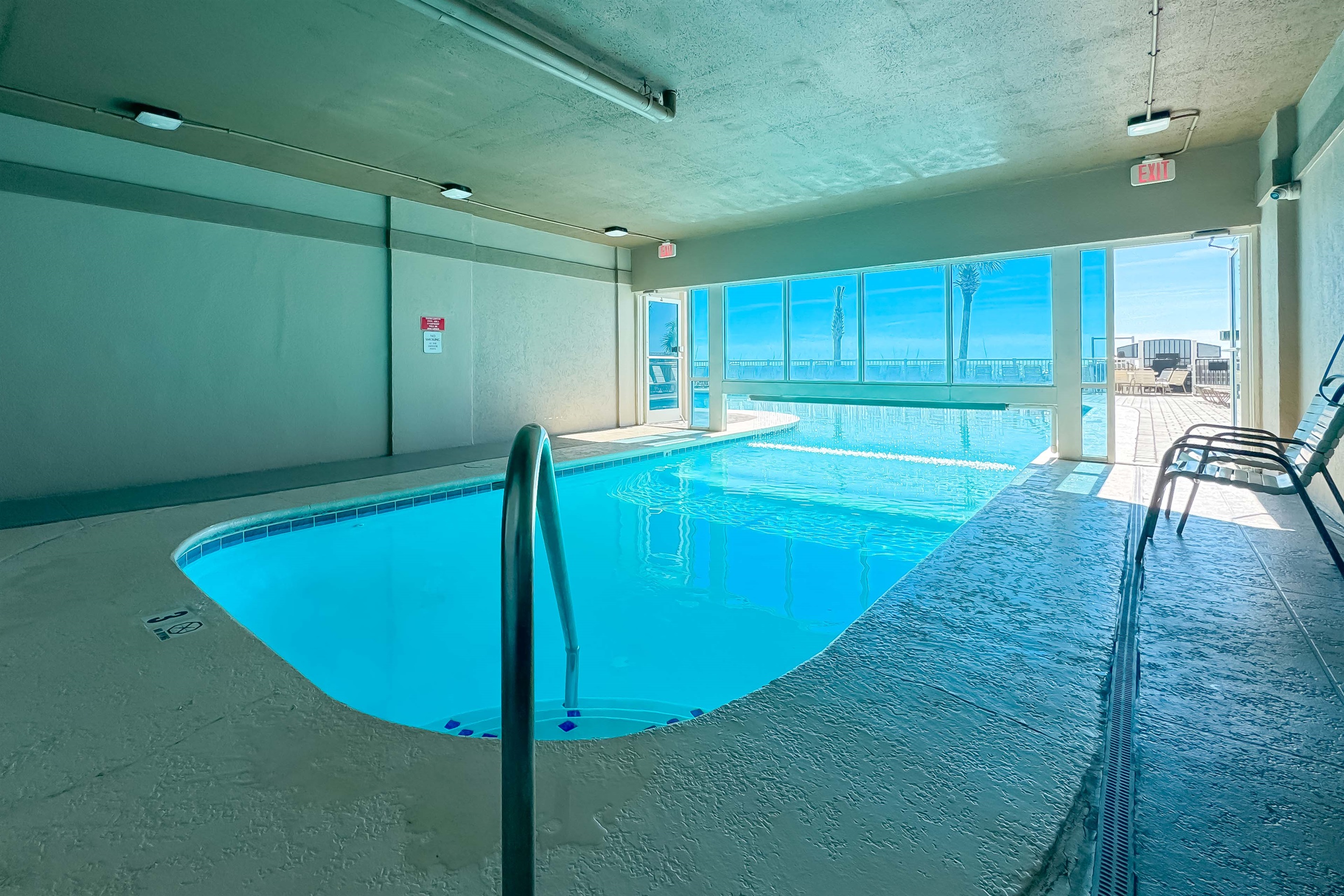 Experience the perfect blend of indoor comfort and outdoor leisure with this sophisticated transition pool.