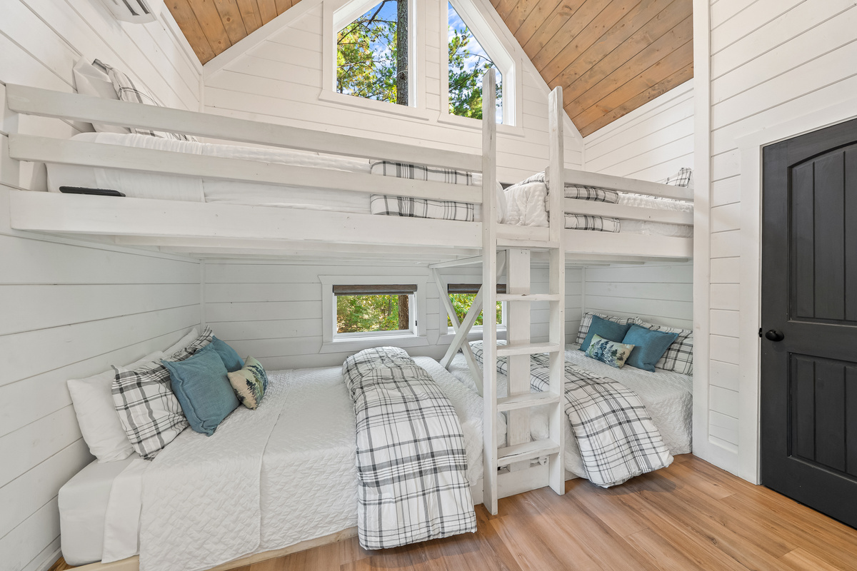 The kids and teens get a retreat of their own in the dedicated bunk pod, with space to sleep, hang out, and play.