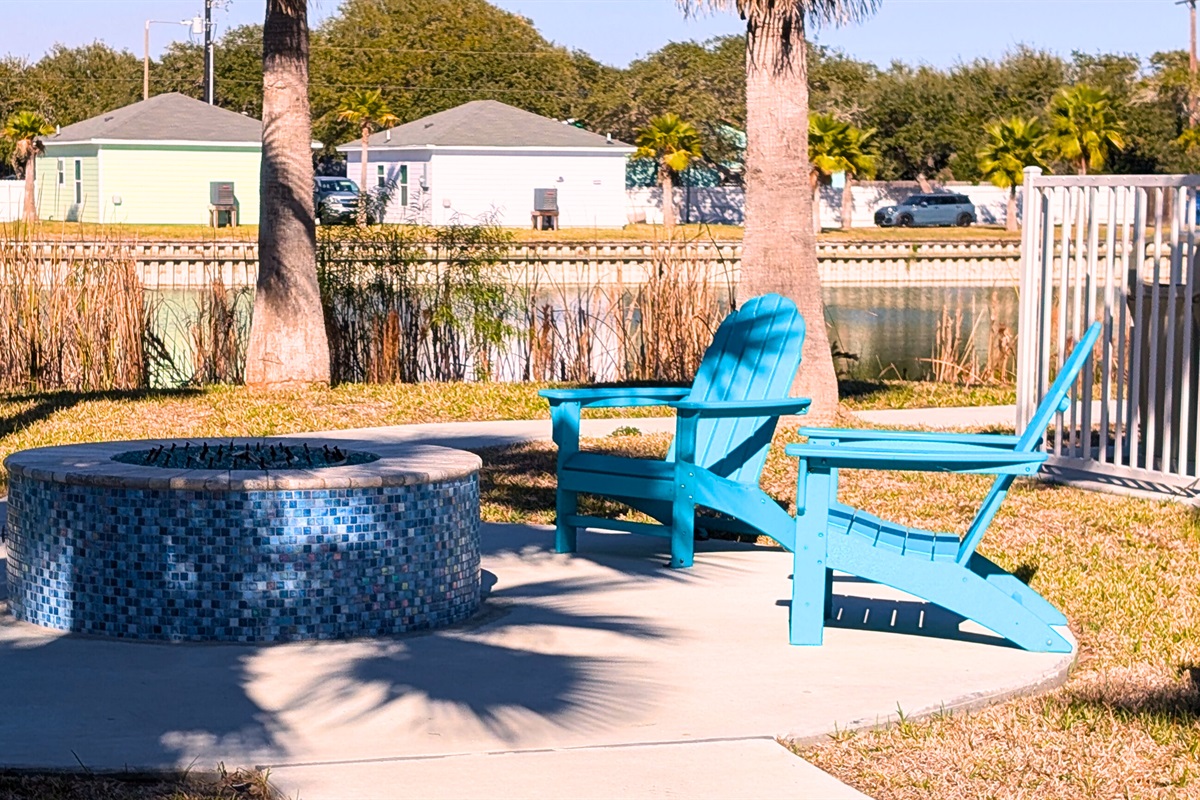 Relax at the community firepit