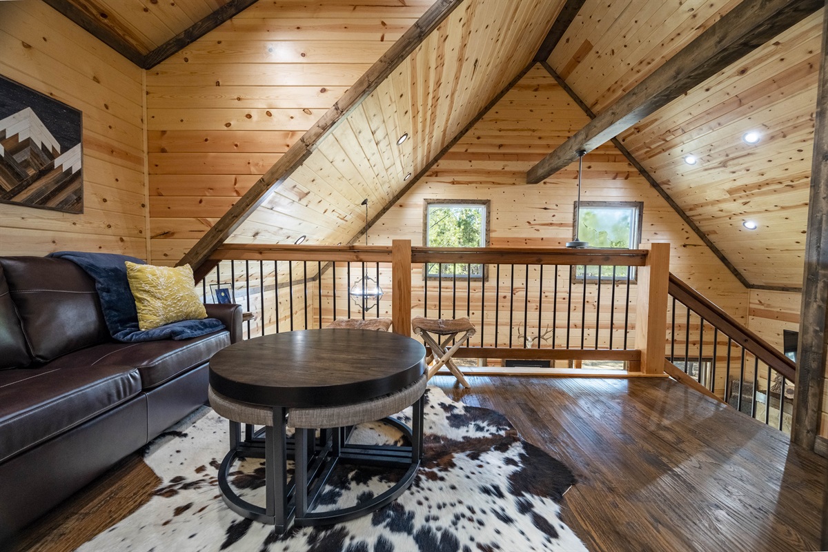 Lounge area and room to play games.