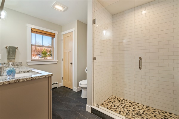 Well-appointed ensuite bathroom designed for comfort.