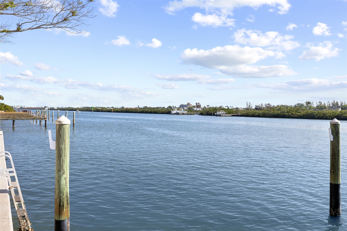 Directly on the Intracoastal Waterway, which leads to the Gulf of Mexico/America!