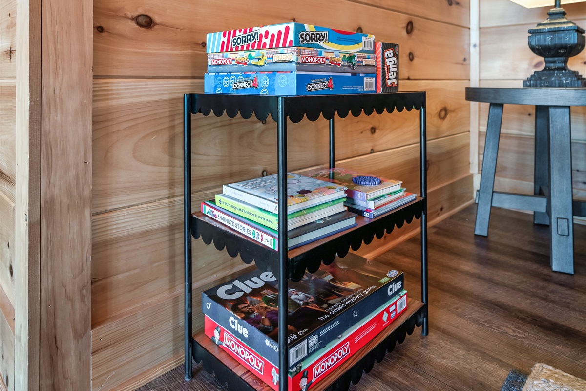 Plenty of books and games to enjoy!
