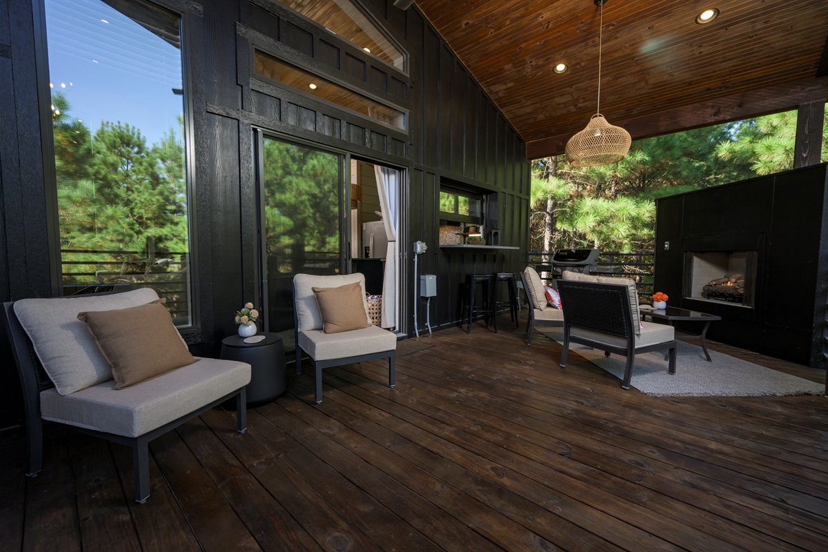 Take a deep breath, sink into a chair, and let the forest do the rest.