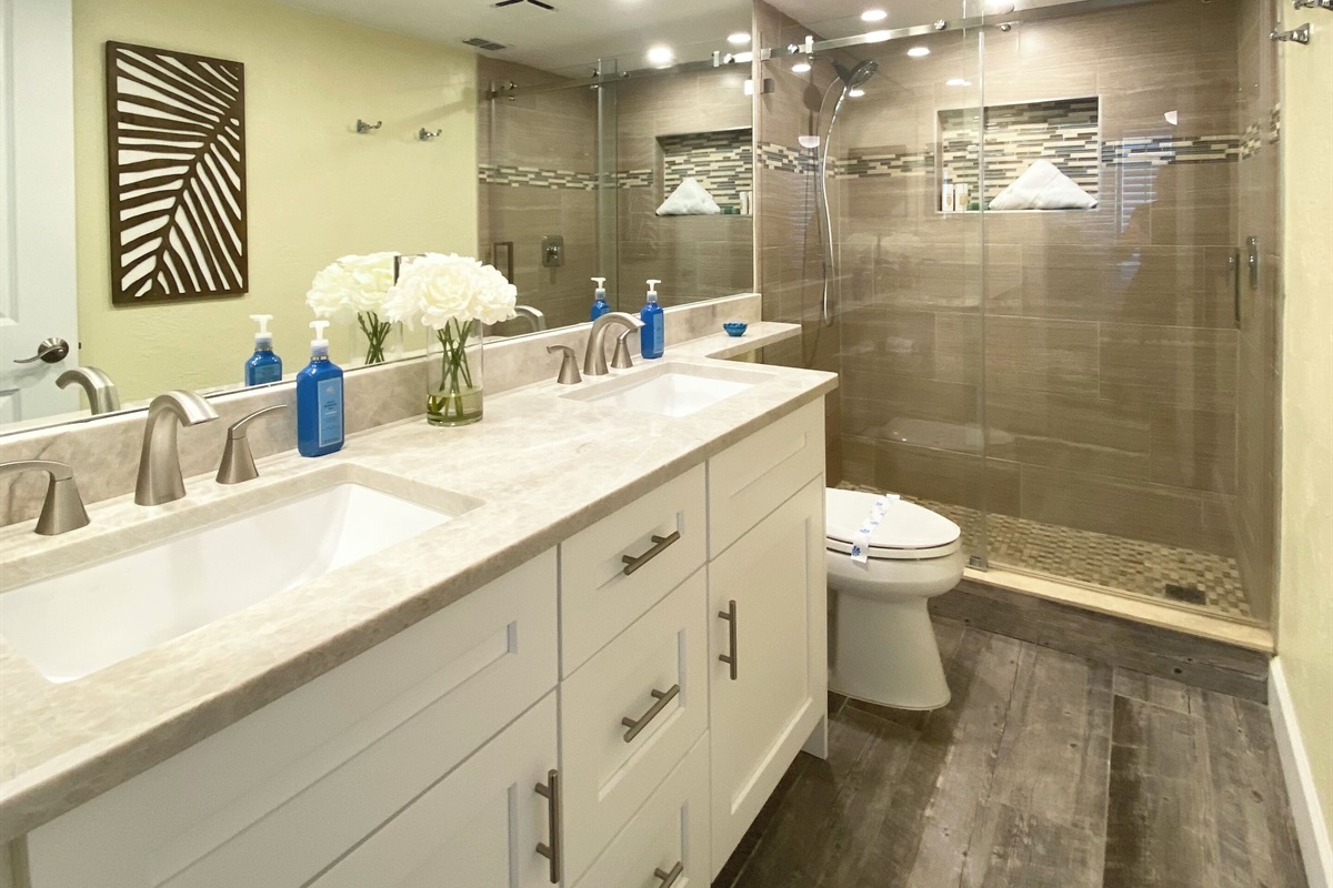 Double Vanity Sinks. Our units are the only ones providing the extra convenience