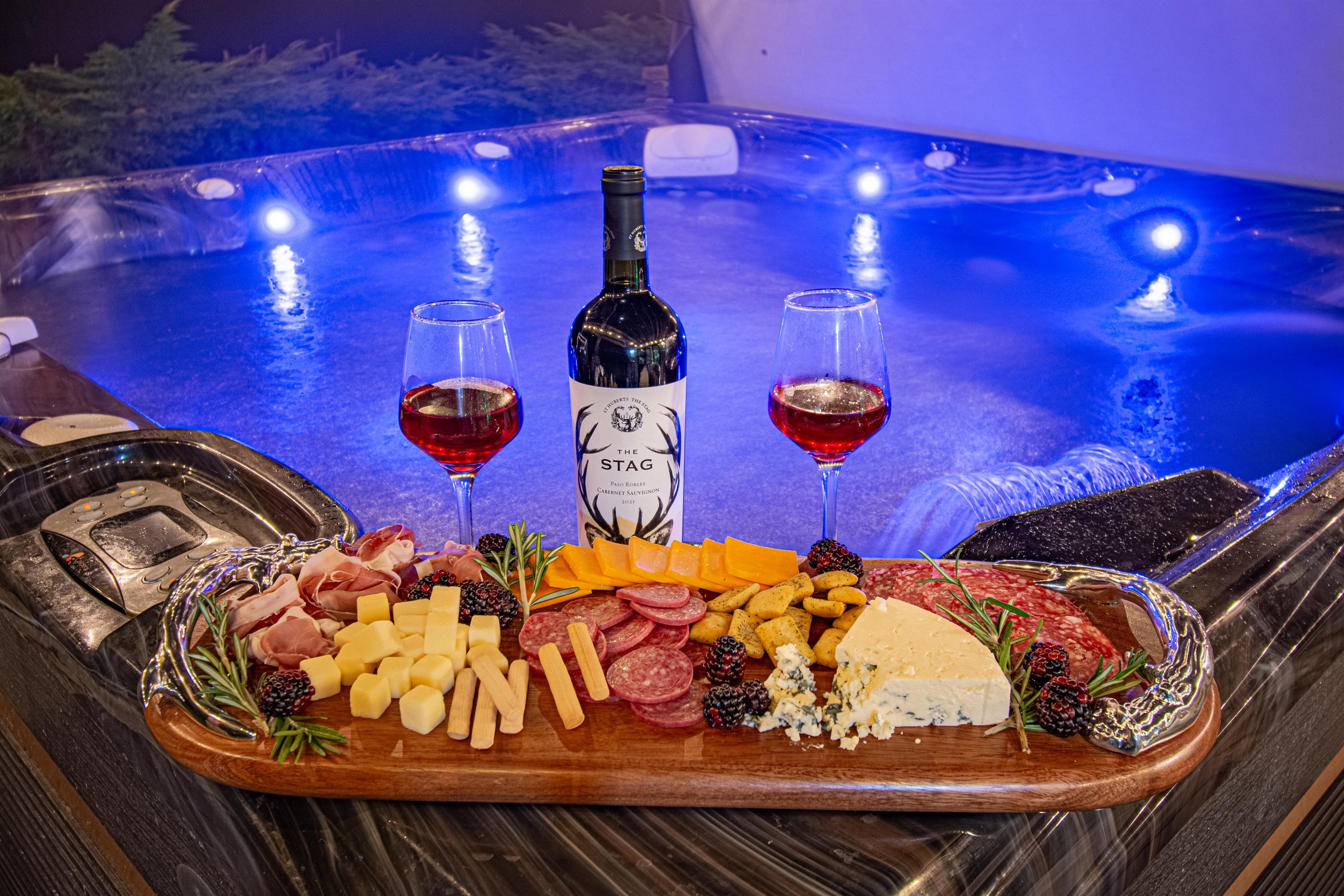 Relax in the hot tub after a long day on the slopes or hiking.