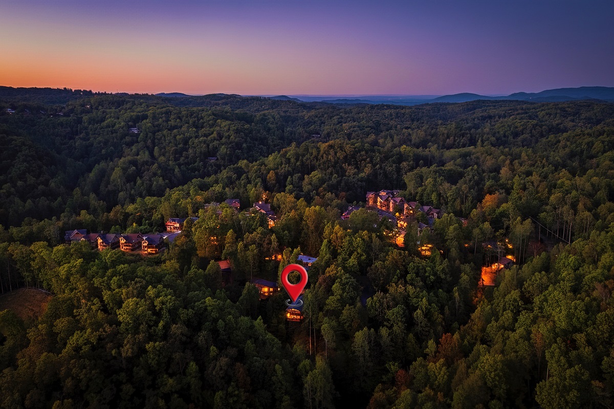 Nestled away yet just 1 minute from the main Gatlinburg downtown highway