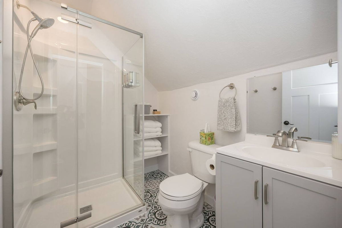 The new bathroom was added in January 2026 and is on the second floor.