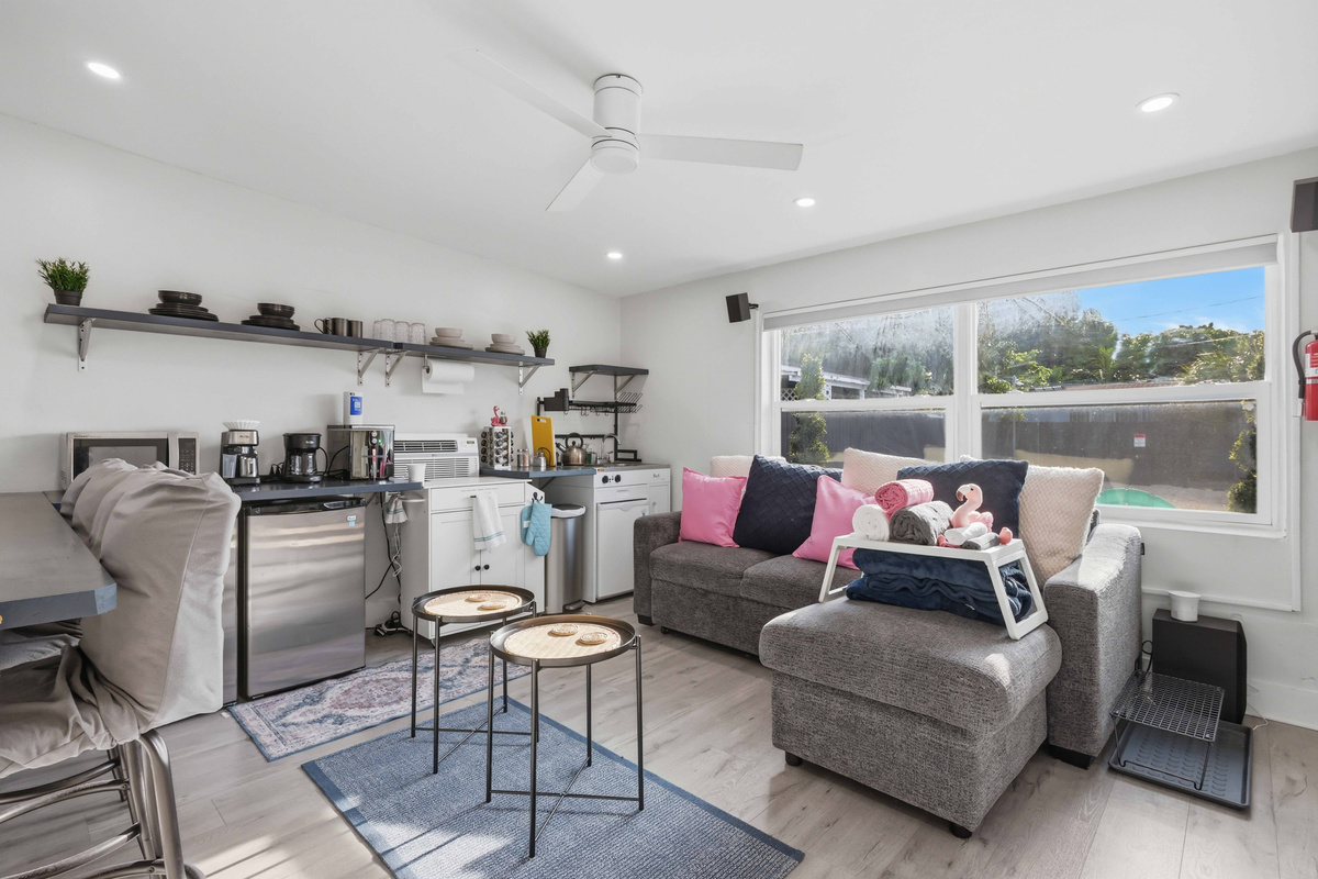 Back Living Room with Kitchenette Area