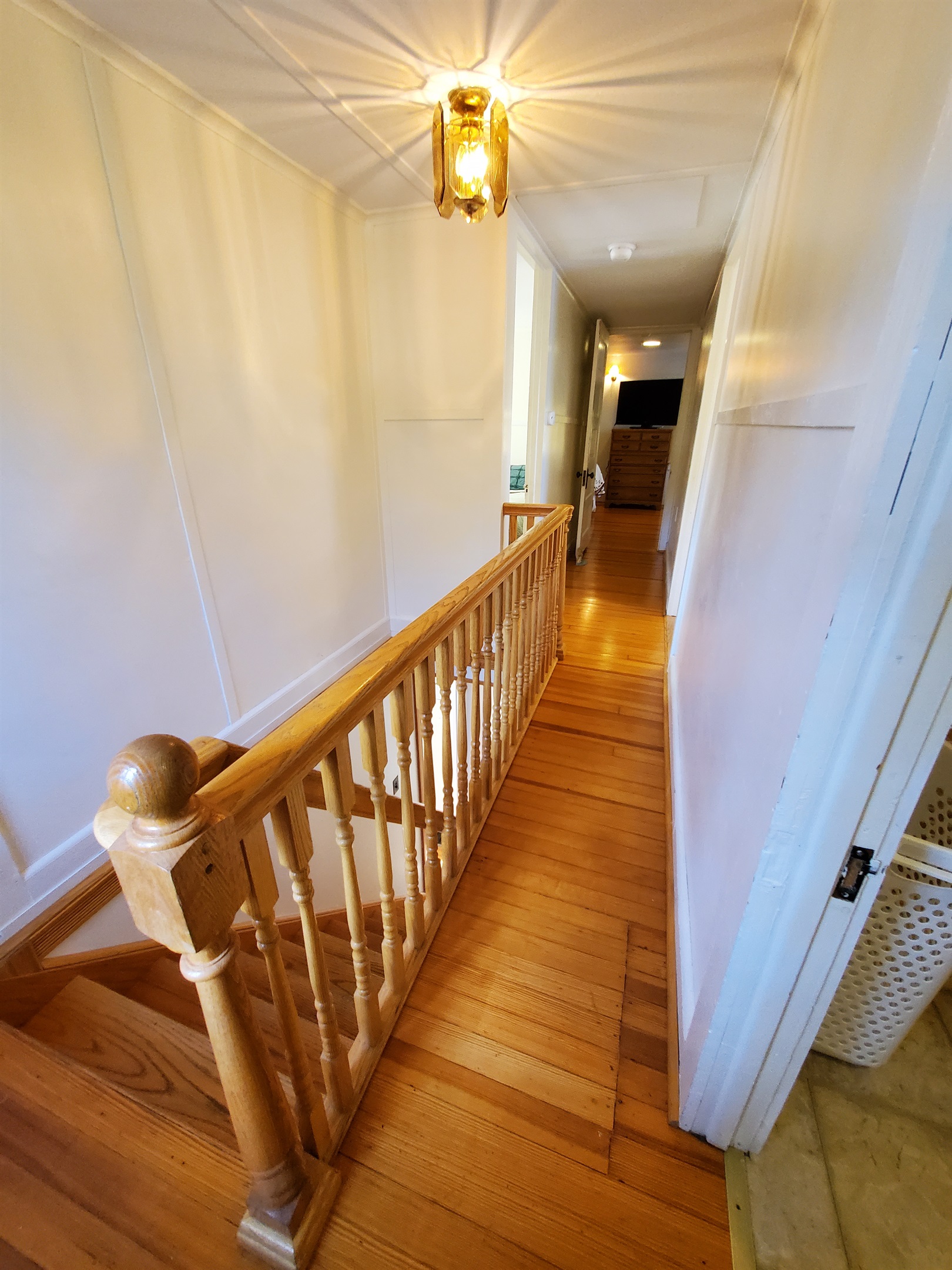 Oak stairway and hallway