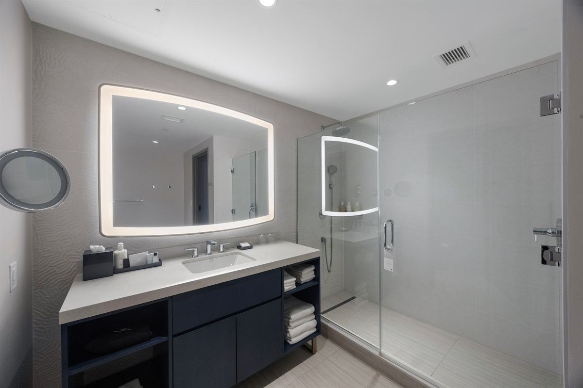 Primary Bath has tub and separate shower