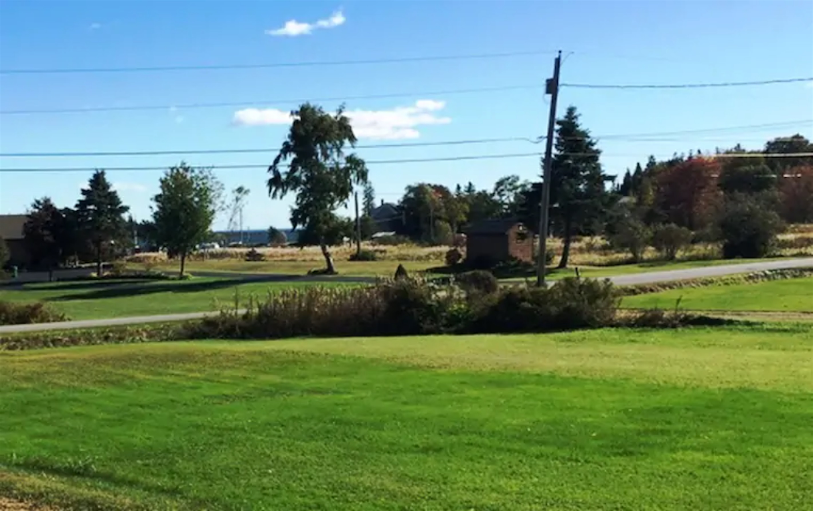 Large yard with ocean views