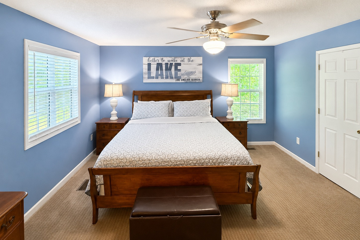 Cozy master bedroom with inviting decor