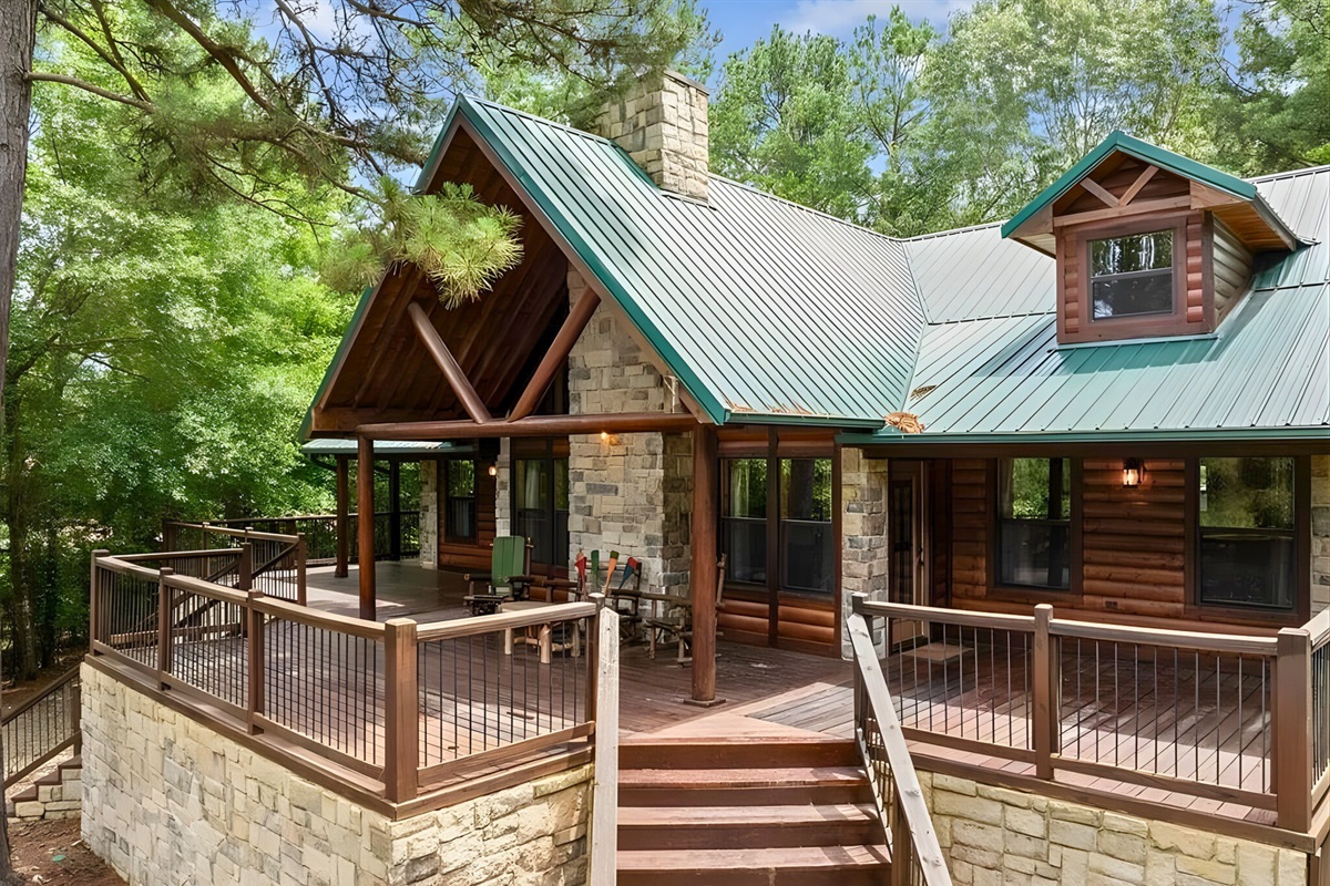 Stepping onto the front porch instantly feels like vacation mode.