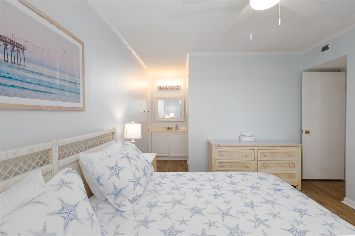 Master bedroom includes an ensuite bathroom