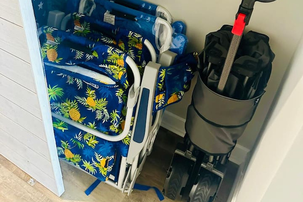 Beach chairs and gear provided