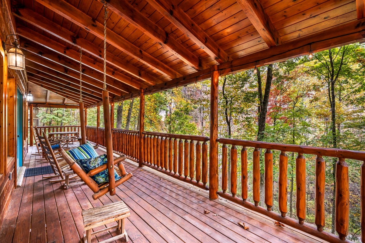 Relax and unwind on the cozy front porch