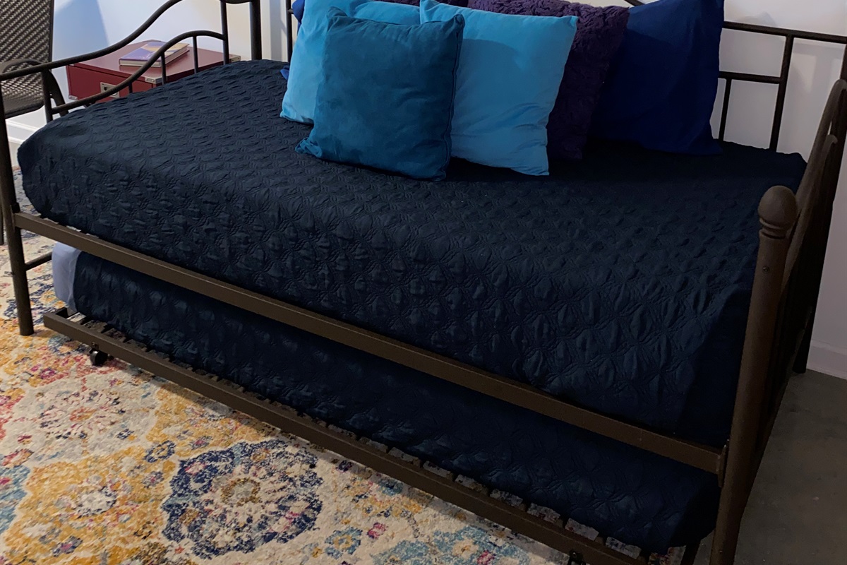Downstairs Garage Room Twin Day Bed with Twin Trundle-Guest House