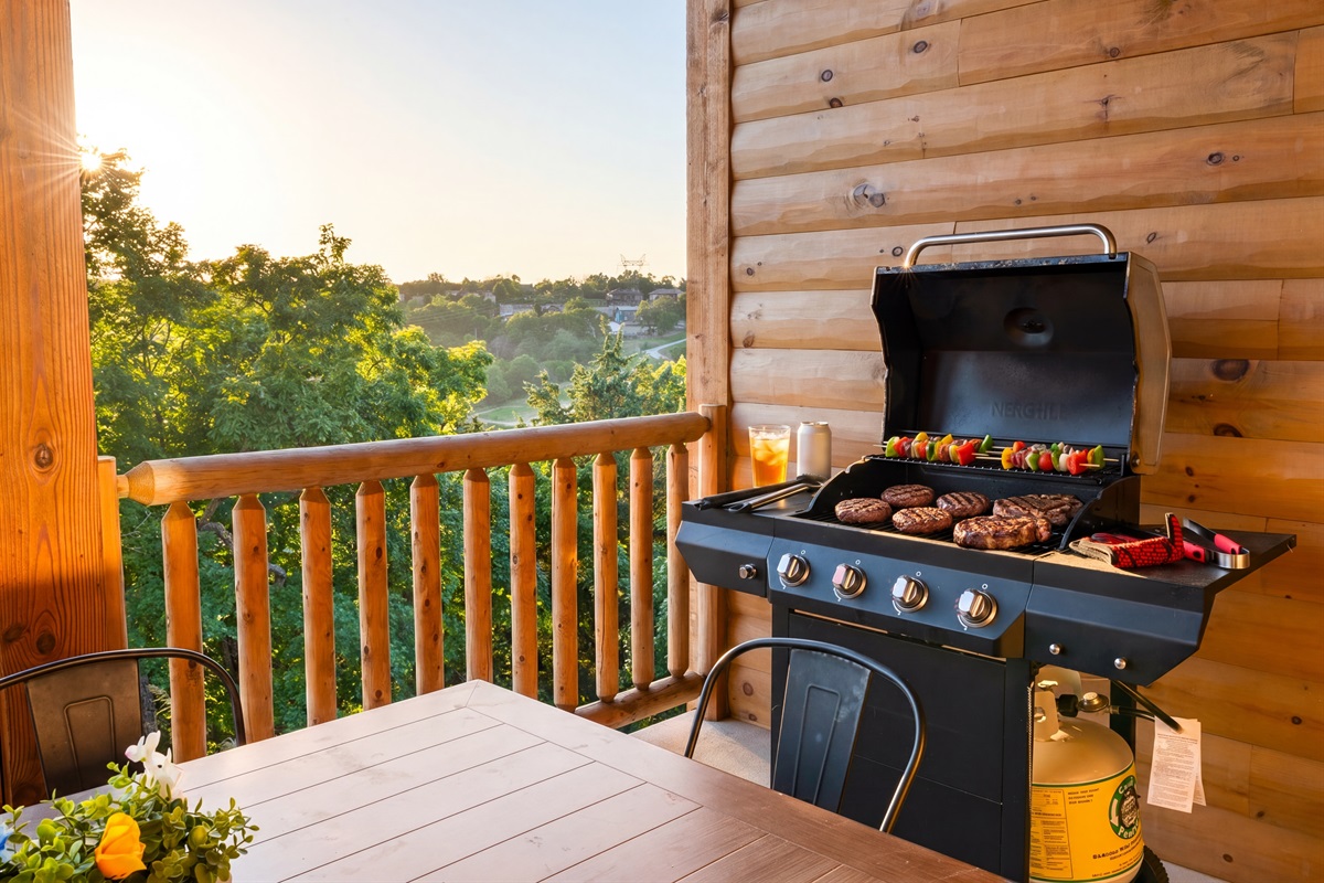 Fire up the grill for burger night with a view over Table Rock Lake