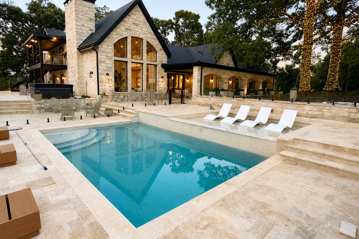 Private pool, hot tub, fireplace, gas grill, porches, balcony and more. 