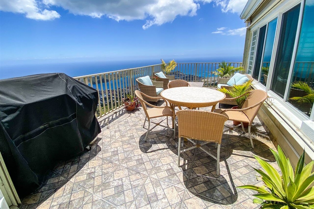 Watch cruise ships glide by from the balcony