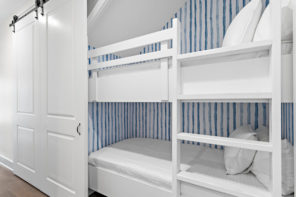Built in hall bunks with privacy sliding door